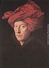 Jan van Eyck Man in a Turban painting